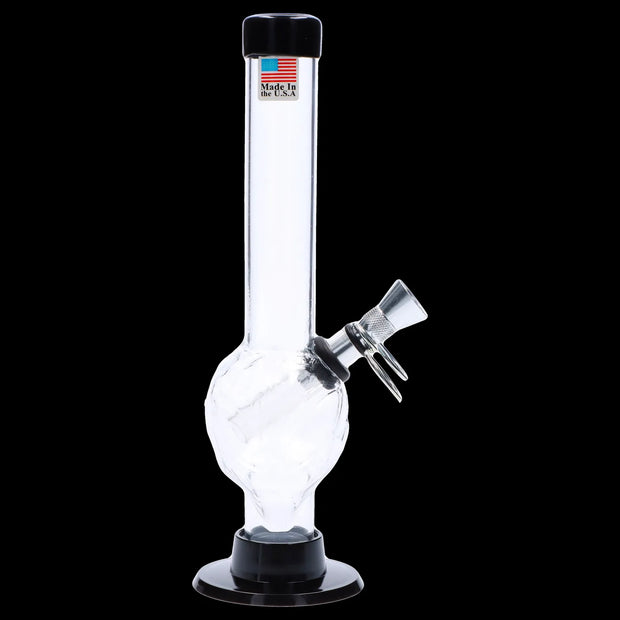 JM Plastics Alien Base with Pull Slide Acrylic Water Pipe - 8 in.