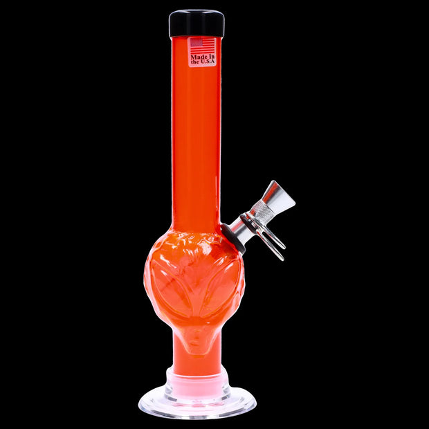 JM Plastics Alien Base with Pull Slide Acrylic Water Pipe - 8 in.