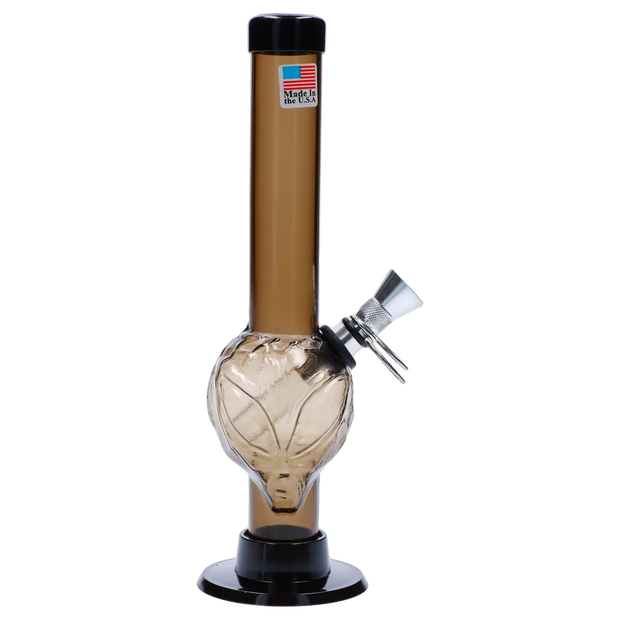 JM Plastics Alien Base with Pull Slide Acrylic Water Pipe - 8 in.