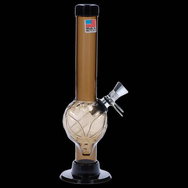JM Plastics Alien Base with Pull Slide Acrylic Water Pipe - 8 in.