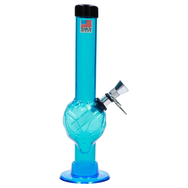 JM Plastics Alien Base with Pull Slide Acrylic Water Pipe - 8 in.