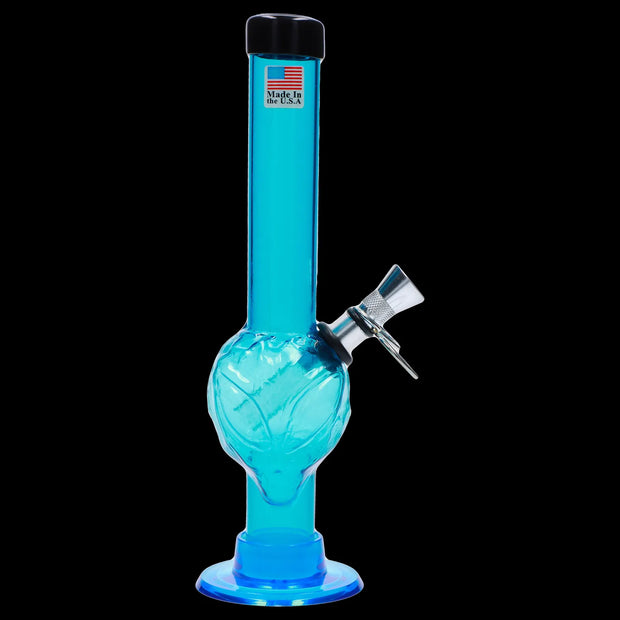 JM Plastics Alien Base with Pull Slide Acrylic Water Pipe - 8 in.