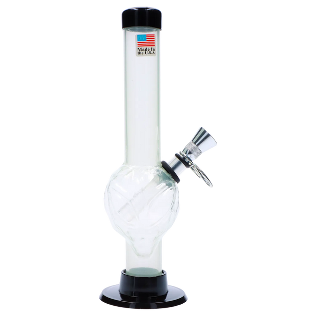 JM Plastics Alien Base with Pull Slide Acrylic Water Pipe - 8 in.
