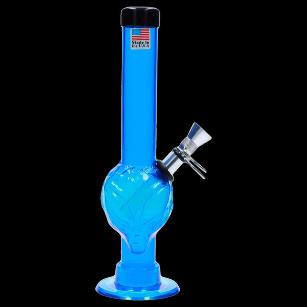 JM Plastics Alien Base with Pull Slide Acrylic Water Pipe - 8 in.