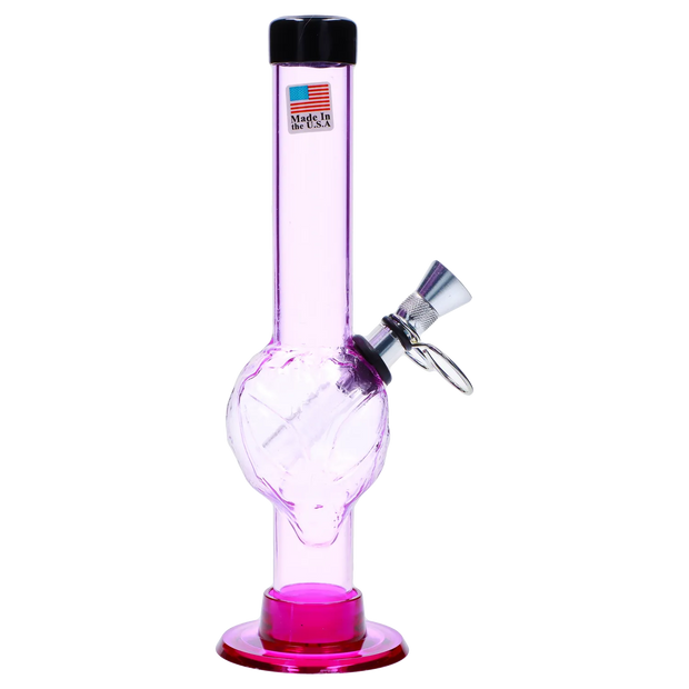 JM Plastics Alien Base with Pull Slide Acrylic Water Pipe - 8 in.