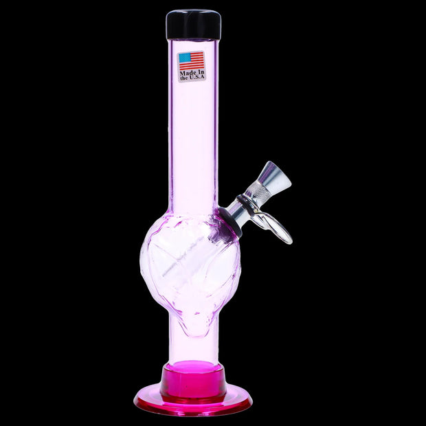 JM Plastics Alien Base with Pull Slide Acrylic Water Pipe - 8 in.