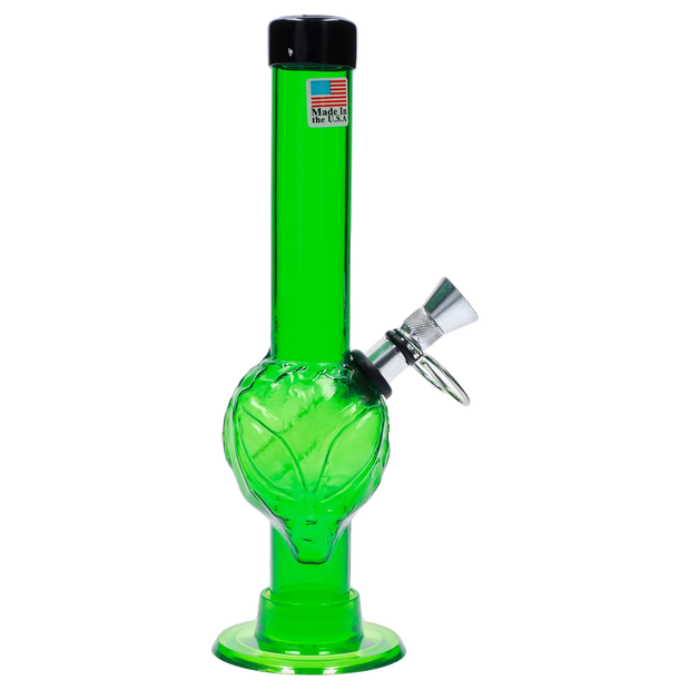 JM Plastics Alien Base with Pull Slide Acrylic Water Pipe - 8 in.