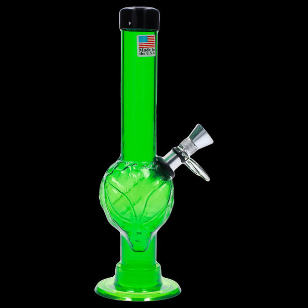 JM Plastics Alien Base with Pull Slide Acrylic Water Pipe - 8 in.
