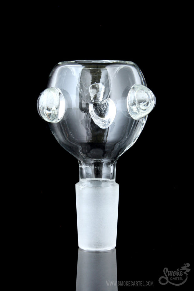 Round Glass Bowl with Marbles