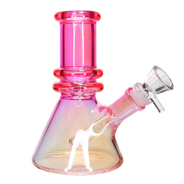 Valiant Heavy Iridescent Beaker Water Pipe - 6 in.