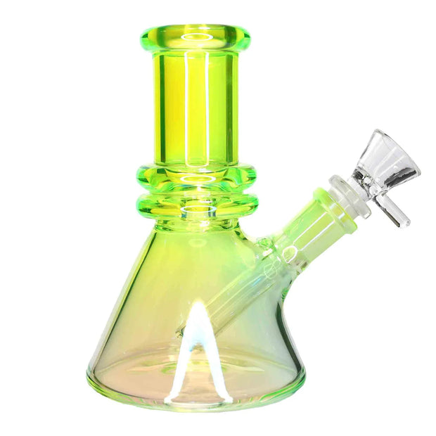 Valiant Heavy Iridescent Beaker Water Pipe - 6 in.