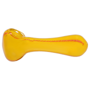 Valiant Frit Glass with Rasta Line Spoon Pipe - 4.5 in.
