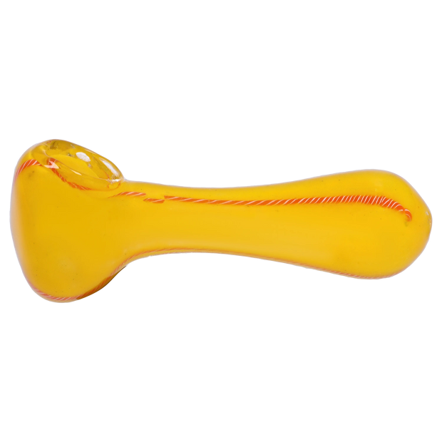 Valiant Frit Glass with Rasta Line Spoon Pipe - 4.5 in.