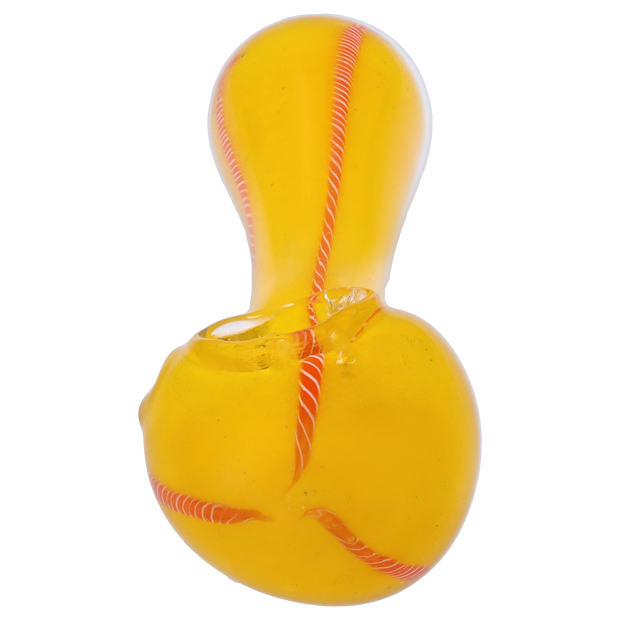 Valiant Frit Glass with Rasta Line Spoon Pipe - 4.5 in.