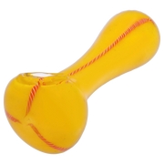 Valiant Frit Glass with Rasta Line Spoon Pipe - 4.5 in.