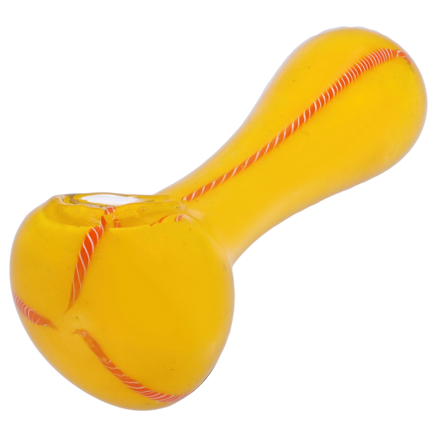 Valiant Frit Glass with Rasta Line Spoon Pipe - 4.5 in.