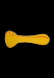 Valiant Frit Glass with Rasta Line Spoon Pipe - 4.5 in.