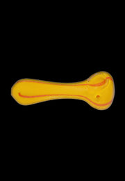 Valiant Frit Glass with Rasta Line Spoon Pipe - 4.5 in.