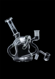 Hue - Mushroom Dab Rig Clear - 6.8"
