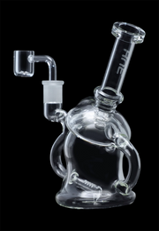 Hue - Mushroom Dab Rig Clear - 6.8"