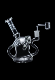 Hue - Mushroom Dab Rig Clear - 6.8"