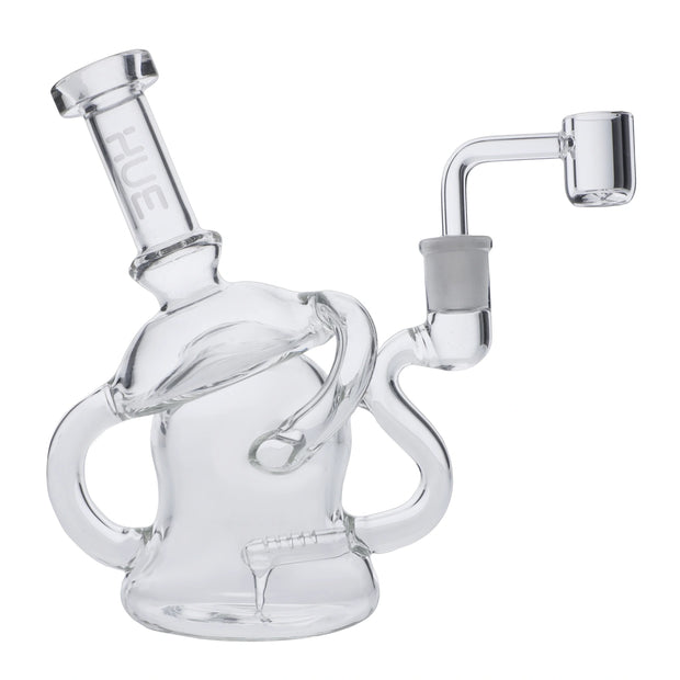 Hue - Mushroom Dab Rig Clear - 6.8"