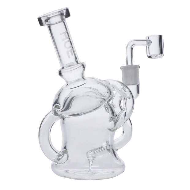 Hue - Mushroom Dab Rig Clear - 6.8"