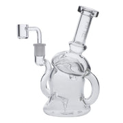 Hue - Mushroom Dab Rig Clear - 6.8"