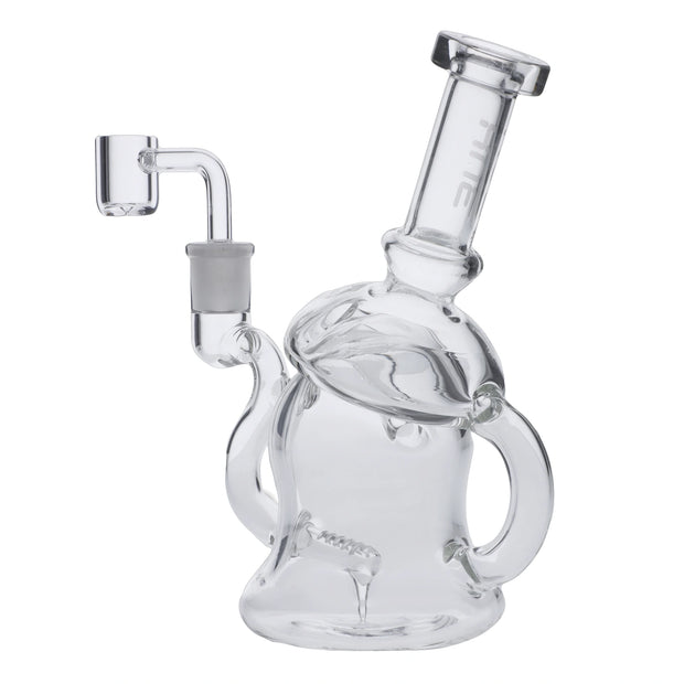 Hue - Mushroom Dab Rig Clear - 6.8"