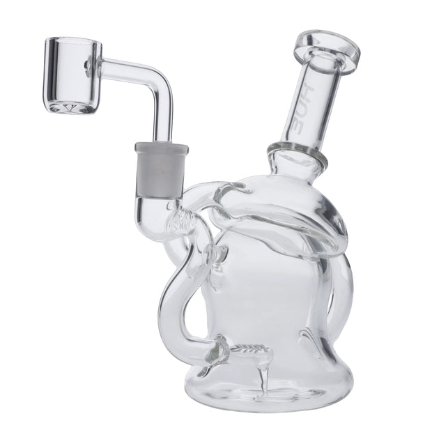 Hue - Mushroom Dab Rig Clear - 6.8"