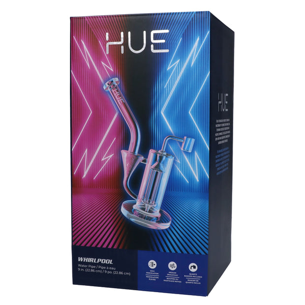 Hue - Whirlpool Dab Rig Clear - 9"