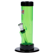 JM Plastics Mini Straight Tube with Carb Hole Acrylic Water Pipe - 6 in.