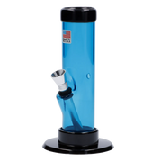 JM Plastics Mini Straight Tube with Carb Hole Acrylic Water Pipe - 6 in.