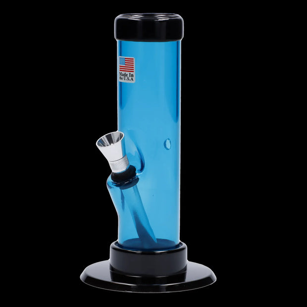 JM Plastics Mini Straight Tube with Carb Hole Acrylic Water Pipe - 6 in.