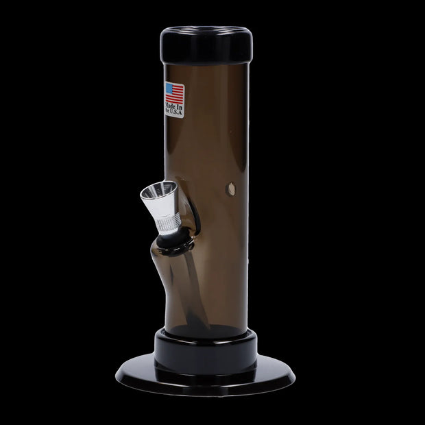 JM Plastics Mini Straight Tube with Carb Hole Acrylic Water Pipe - 6 in.