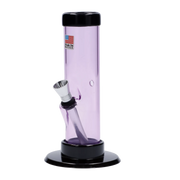 JM Plastics Mini Straight Tube with Carb Hole Acrylic Water Pipe - 6 in.