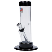 JM Plastics Mini Straight Tube with Carb Hole Acrylic Water Pipe - 6 in.