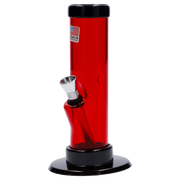JM Plastics Mini Straight Tube with Carb Hole Acrylic Water Pipe - 6 in.