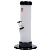 JM Plastics Mini Straight Tube with Carb Hole Acrylic Water Pipe - 6 in.