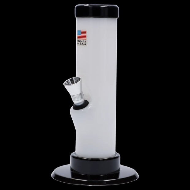 JM Plastics Mini Straight Tube with Carb Hole Acrylic Water Pipe - 6 in.