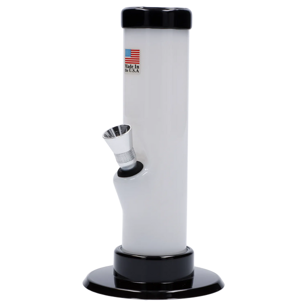 JM Plastics Mini Straight Tube with Carb Hole Acrylic Water Pipe - 6 in.