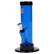 JM Plastics Mini Straight Tube with Carb Hole Acrylic Water Pipe - 6 in.