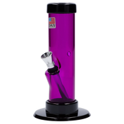 JM Plastics Mini Straight Tube with Carb Hole Acrylic Water Pipe - 6 in.