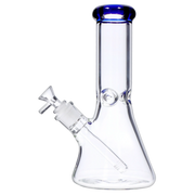 Beaker with Colour Mouthpiece & Ice Pinch Water Pipe - Blue - 10 in.