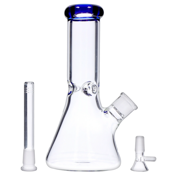 Beaker with Colour Mouthpiece & Ice Pinch Water Pipe - 10 in.