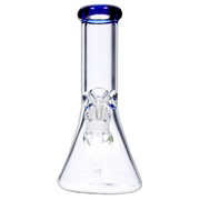 Beaker with Colour Mouthpiece & Ice Pinch Water Pipe - Blue - 10 in.