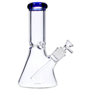 Beaker with Colour Mouthpiece & Ice Pinch Water Pipe - Blue - 10 in.
