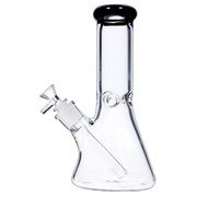 Beaker with Colour Mouthpiece & Ice Pinch Water Pipe - Black - 10 in.