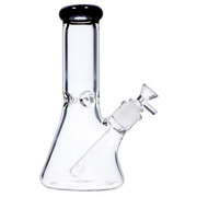 Beaker with Colour Mouthpiece & Ice Pinch Water Pipe - Black - 10 in.