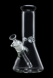 Beaker with Colour Mouthpiece & Ice Pinch Water Pipe - Black - 10 in.